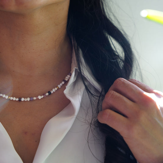 Perlenkette „Hauch von Flieder“