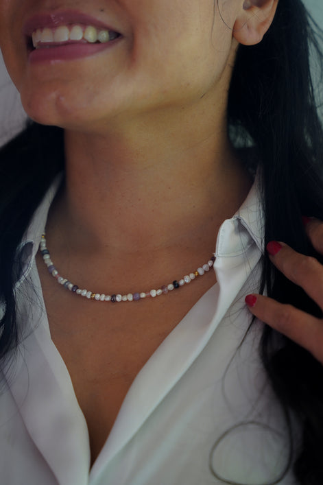 Perlenkette „Hauch von Flieder“