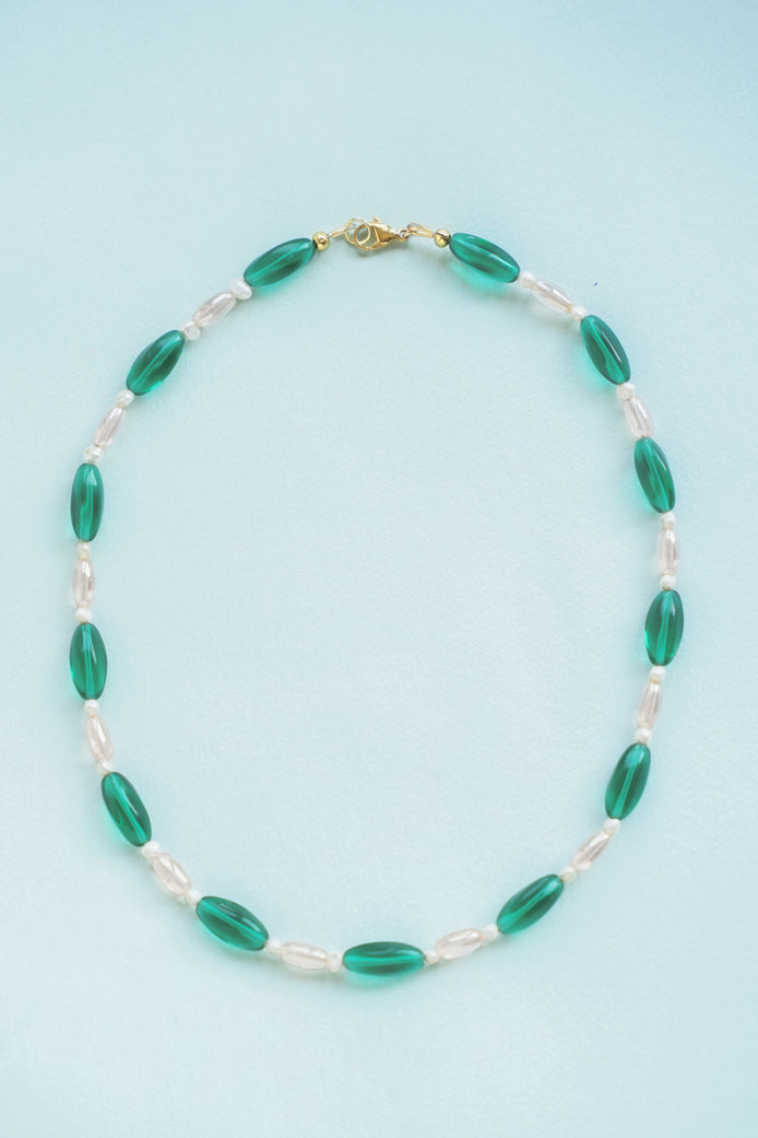 Emerald Pearl Necklace