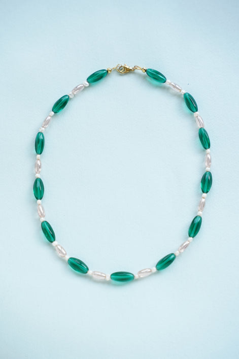 Emerald Pearl Necklace