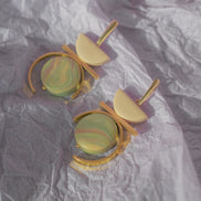 contrast in Green Marble and Cream
