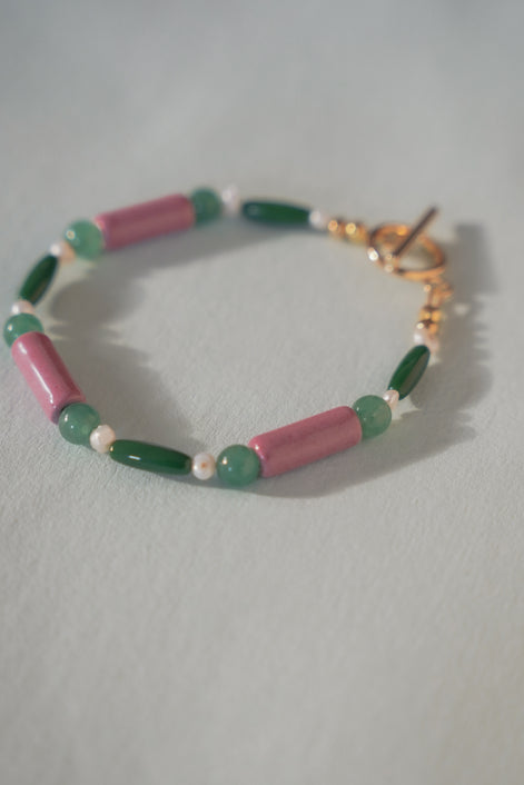 Colour Block Jade Bracelet