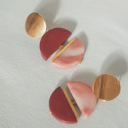 Contrast Drops in Burgundy and Pink