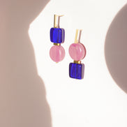 Royal Blue & Mauve Earrings