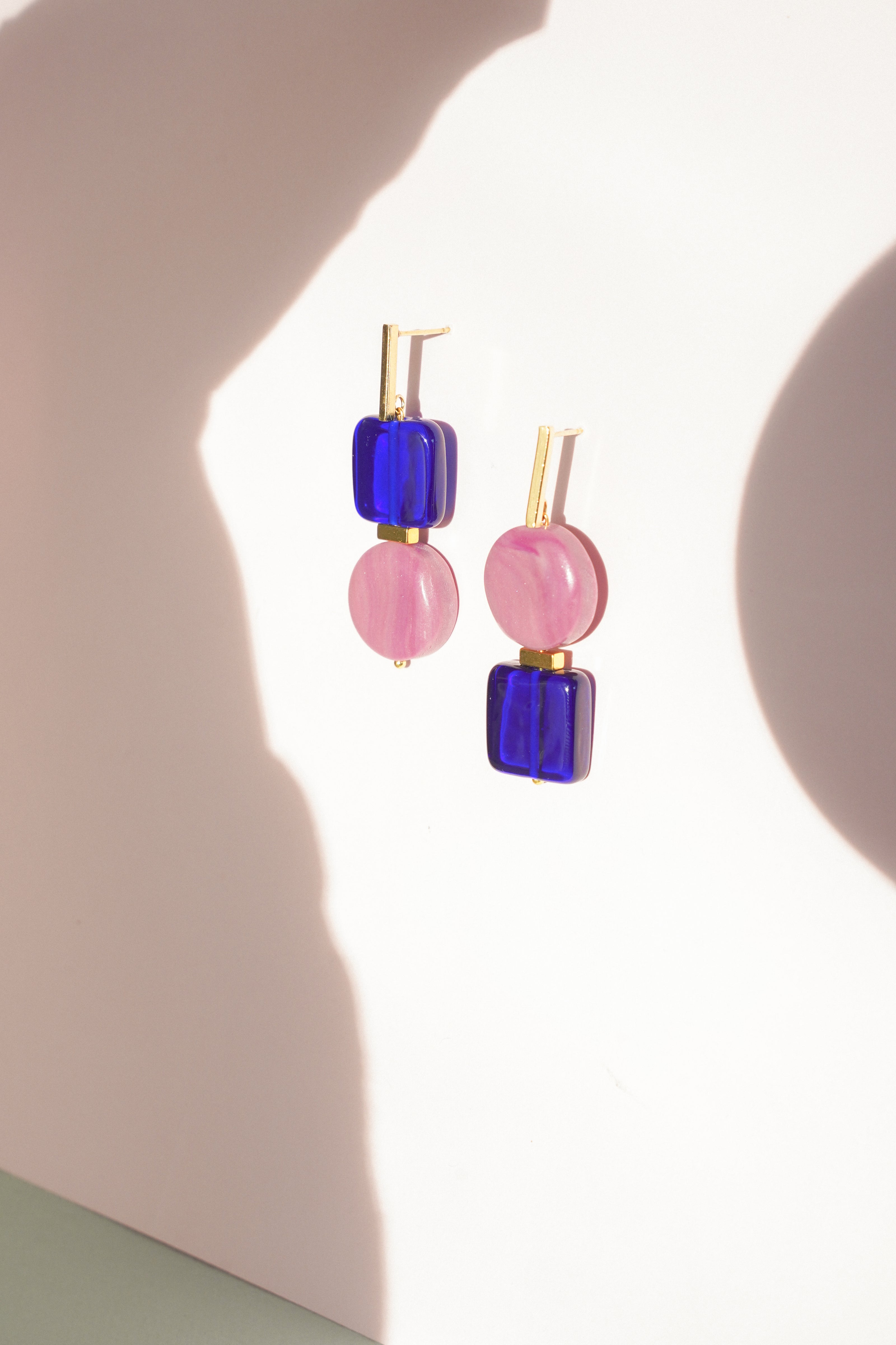 Royal Blue & Mauve Earrings