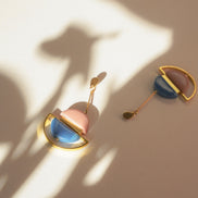 Dangling Blue & Pink Earrings