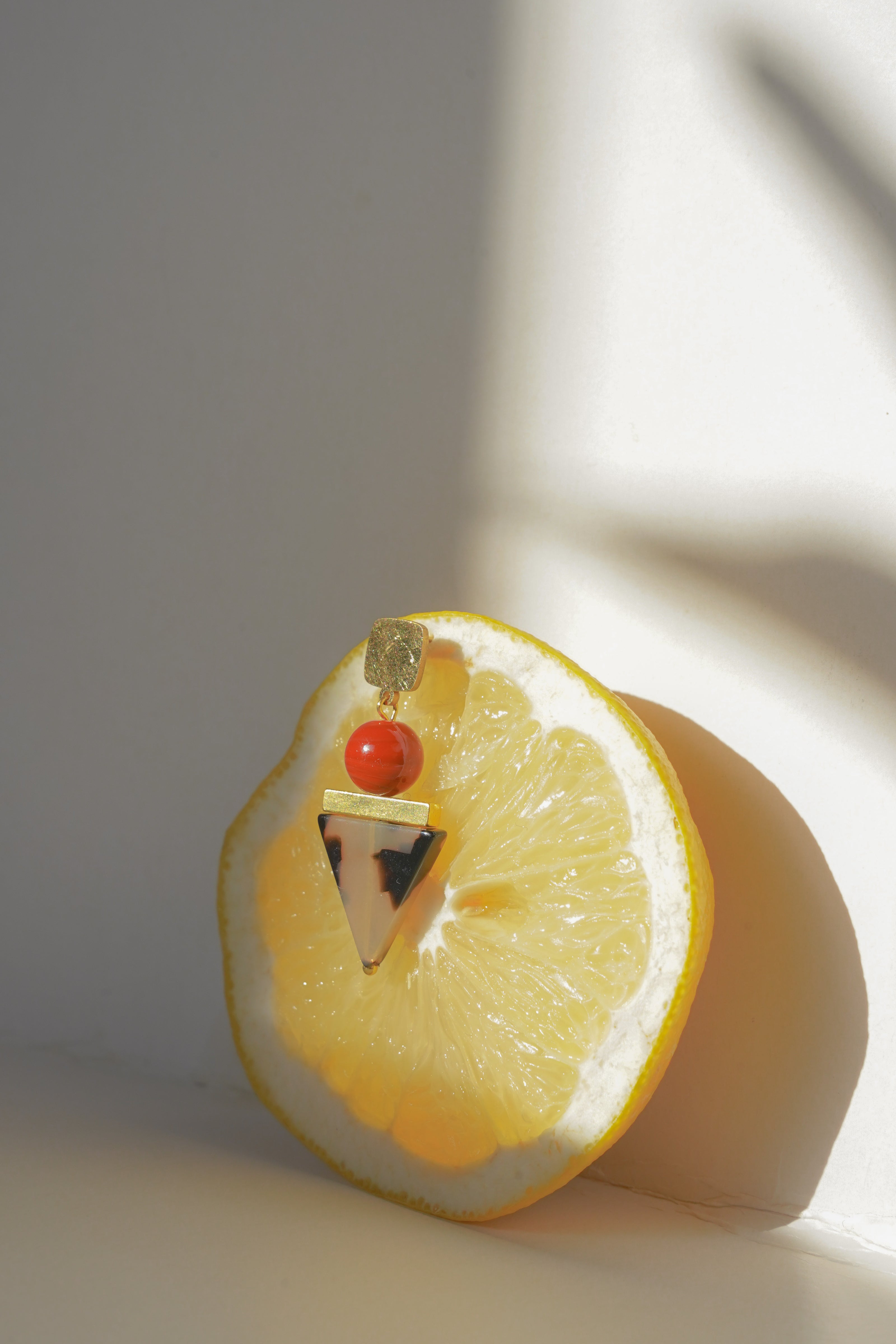 Tortoise Triangle Earrings