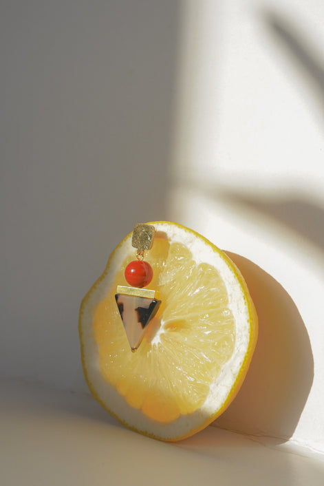 Tortoise Triangle Earrings