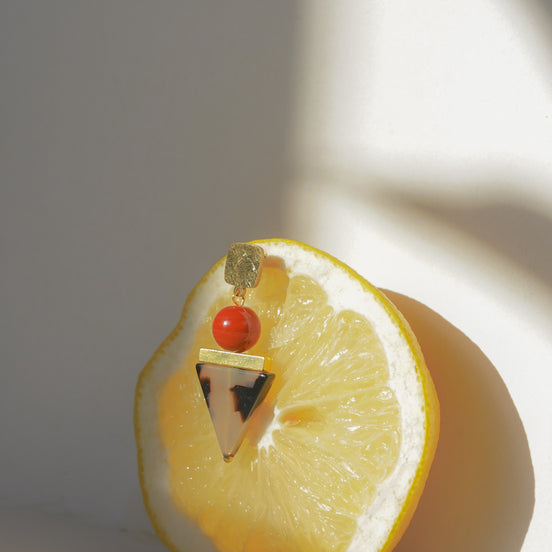 Tortoise Triangle Earrings