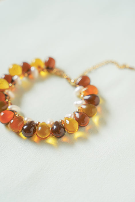 Amber Pearl Bracelet