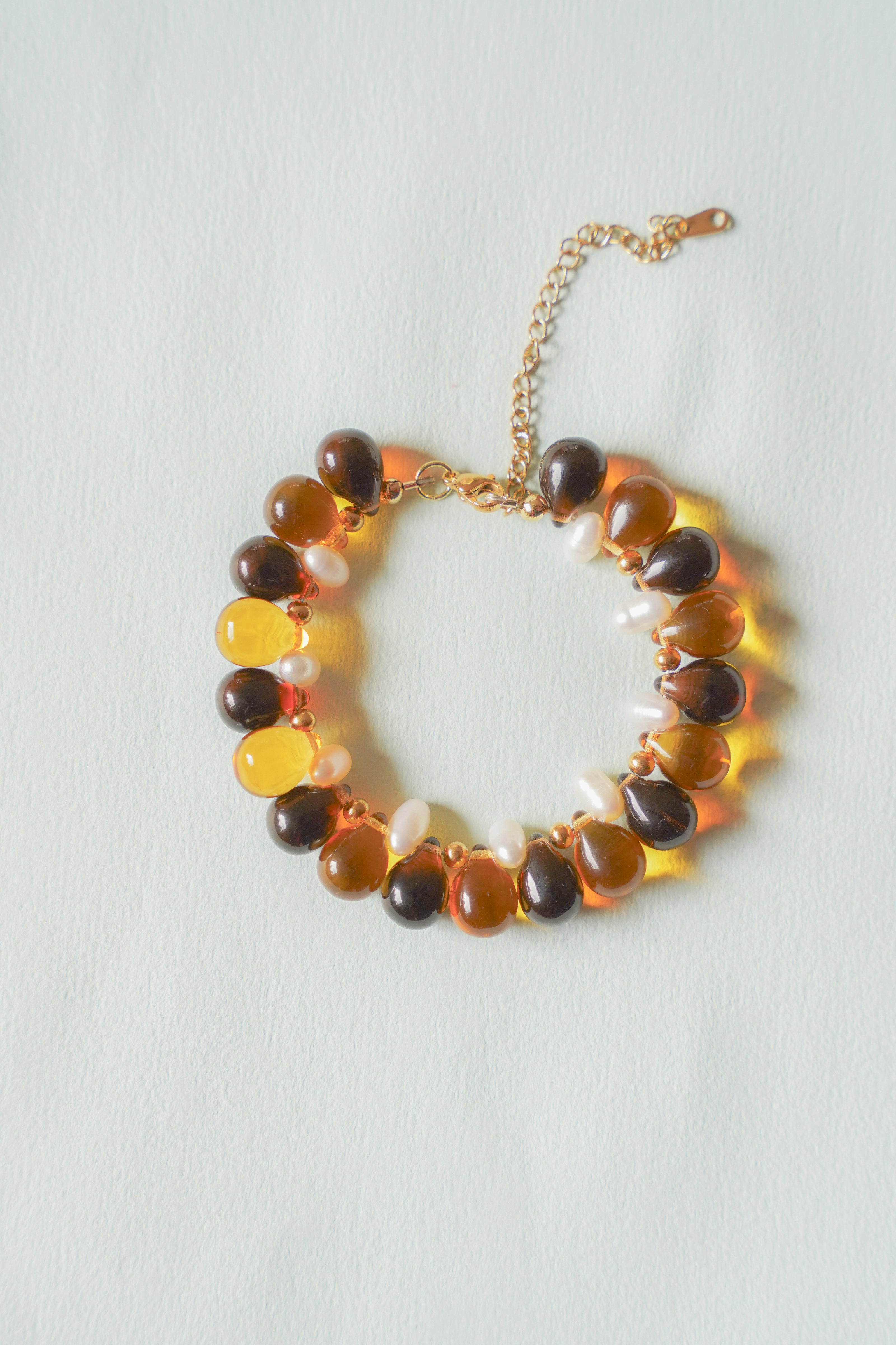 Amber Pearl Bracelet