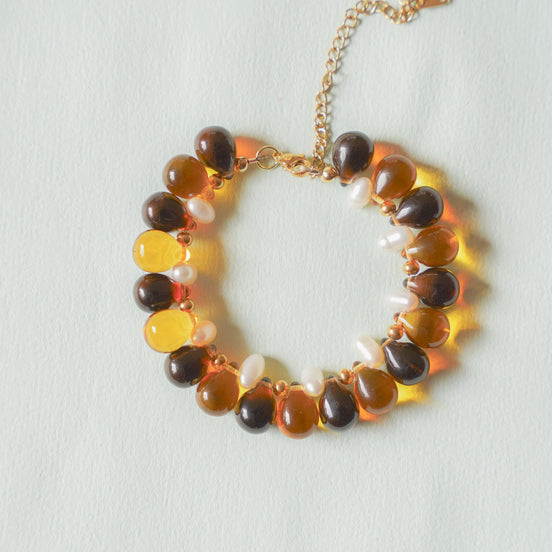 Amber Pearl Bracelet