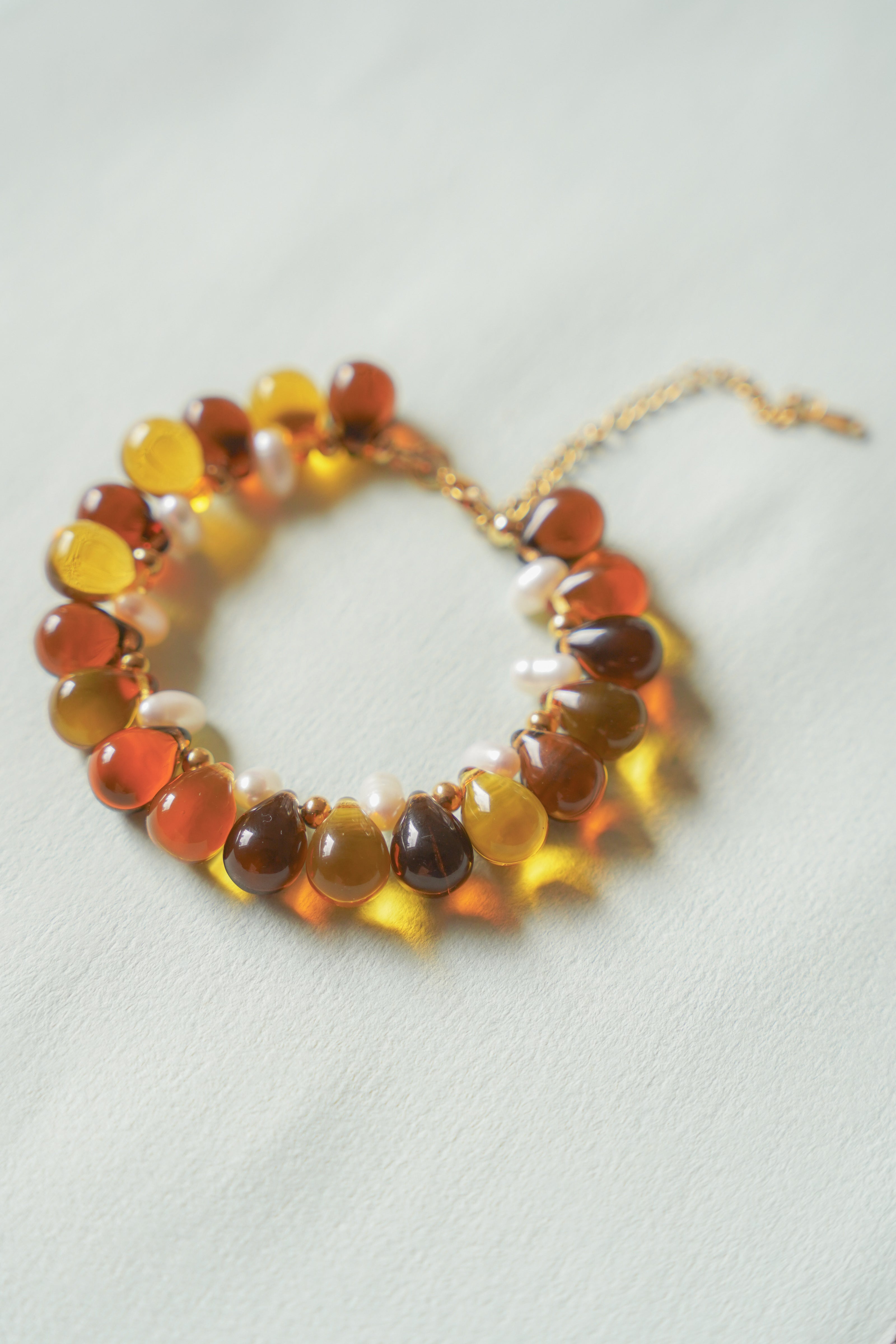 Amber Pearl Bracelet