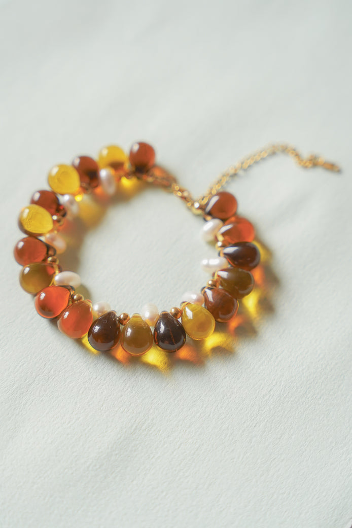 Amber Pearl Bracelet