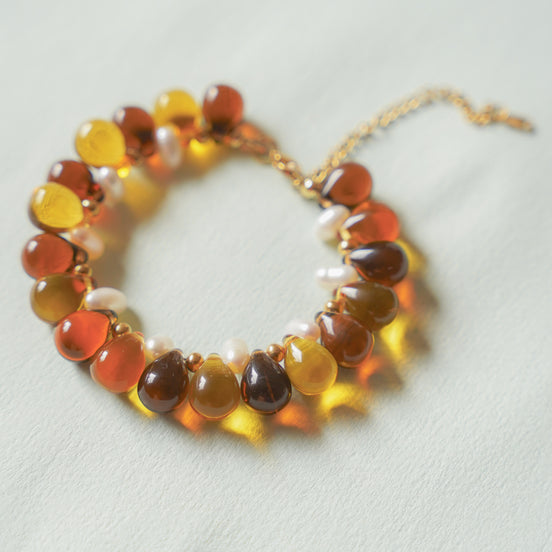 Amber Pearl Bracelet