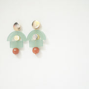 Whimsical Celadon Earrings