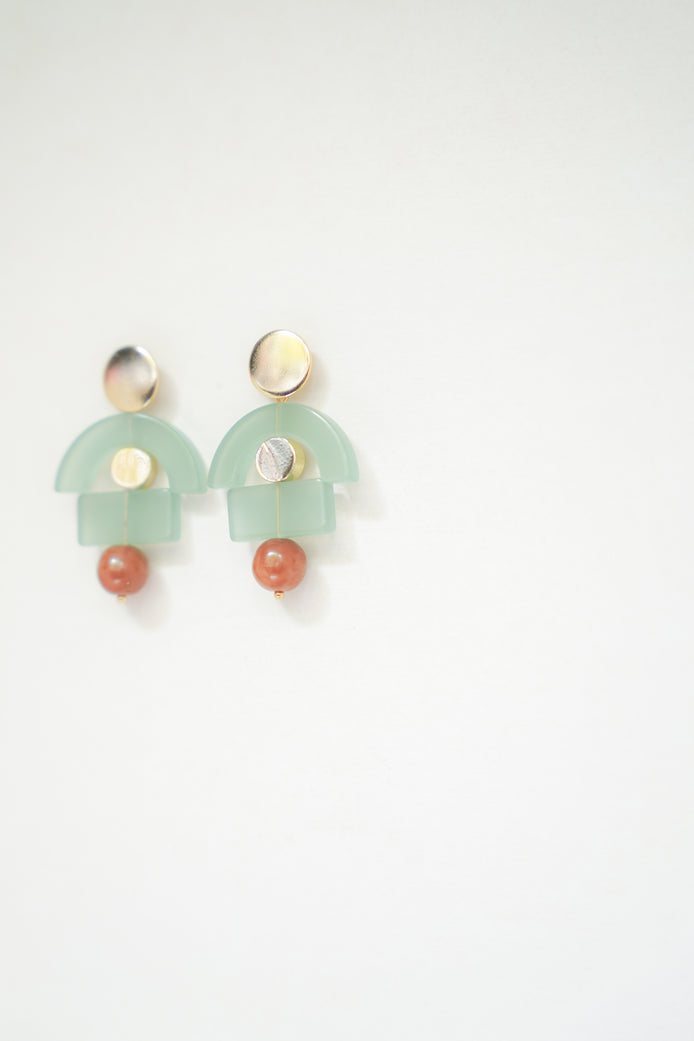 Whimsical Celadon Earrings