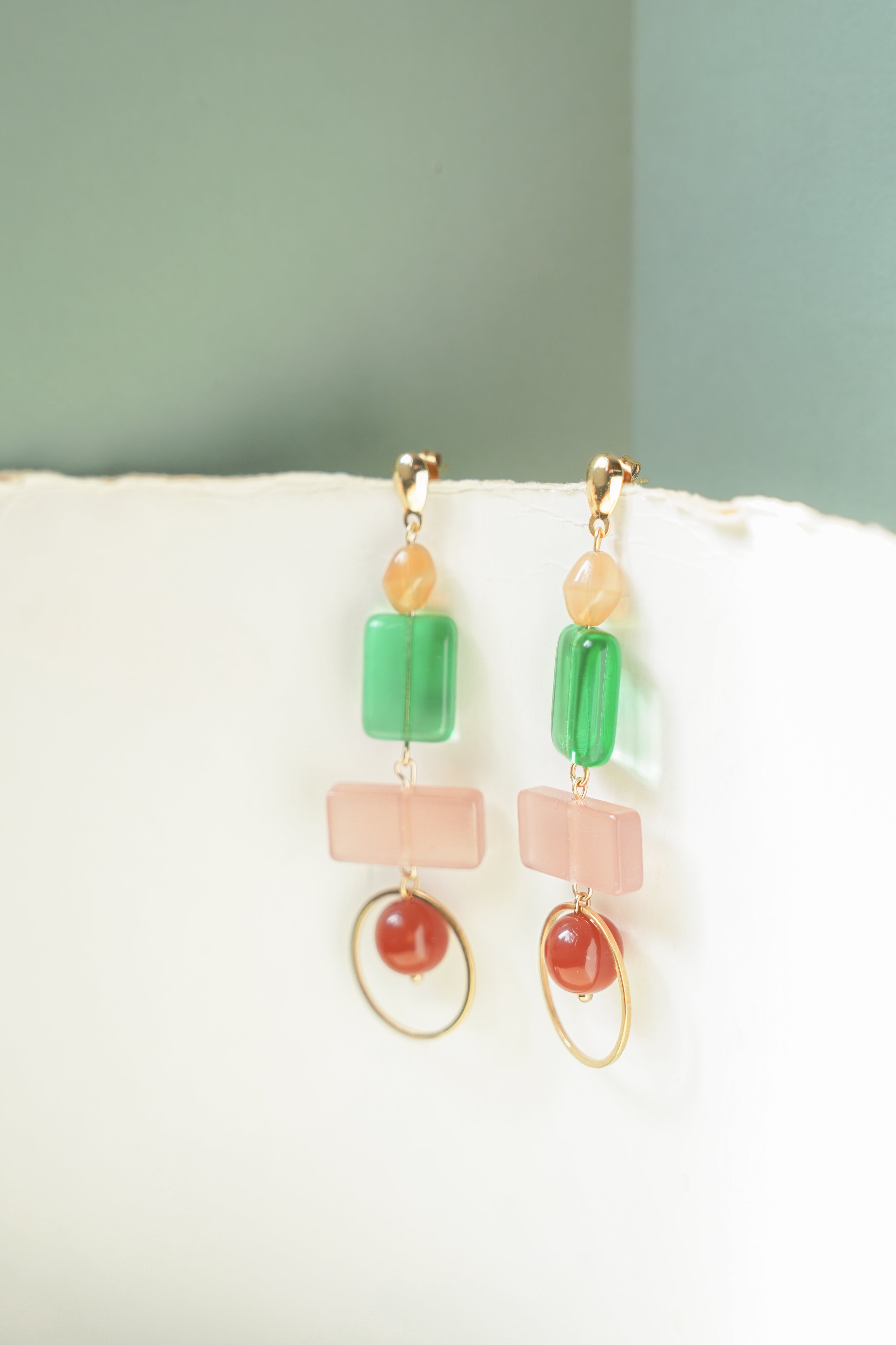 Colour Block Summer Earrings