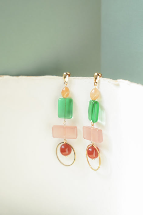 Colour Block Summer Earrings