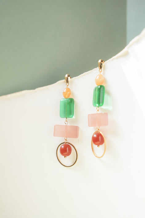 Colour Block Summer Earrings