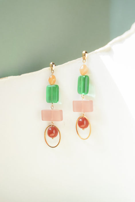 Colour Block Summer Earrings