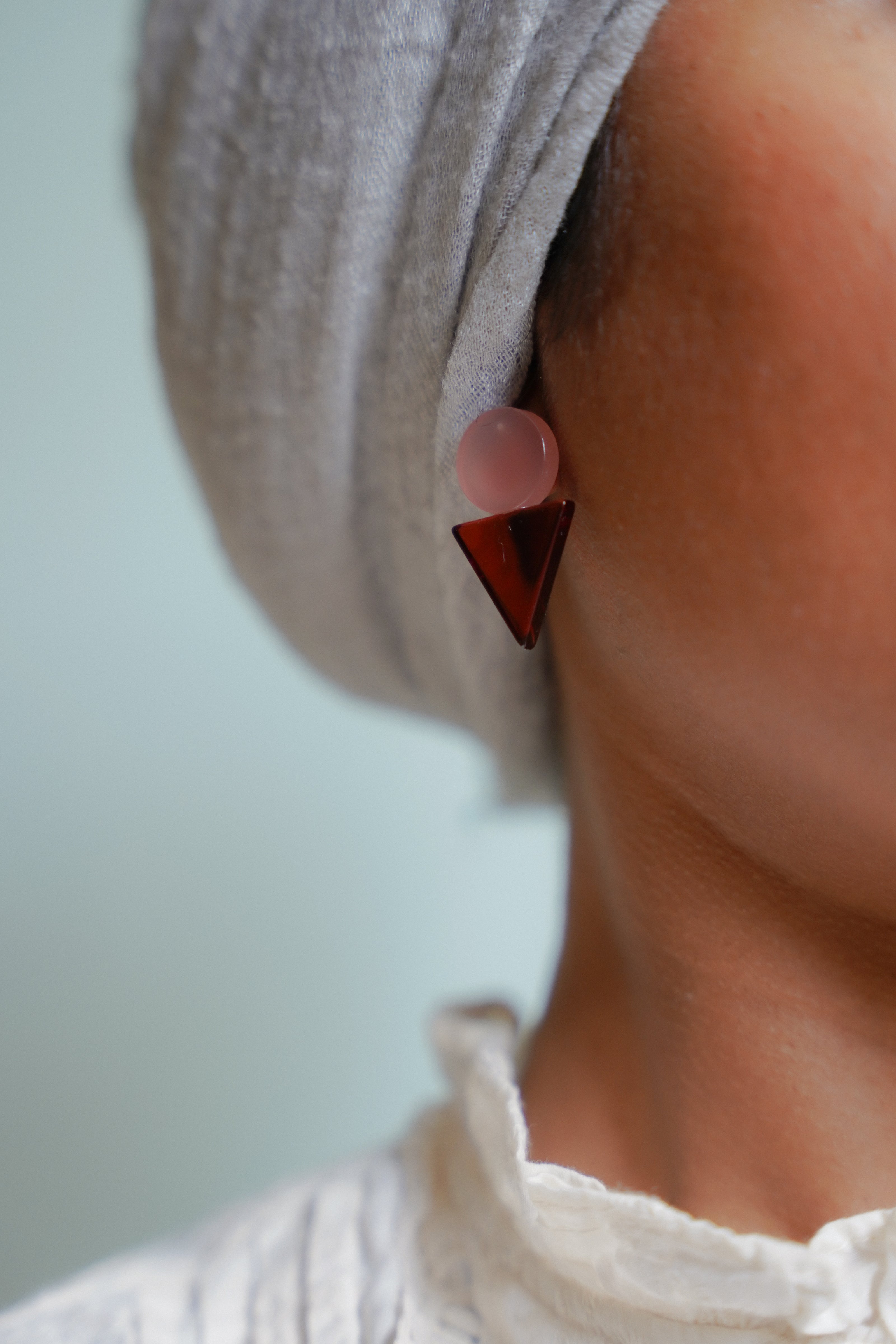 Geometric Triangle Studs