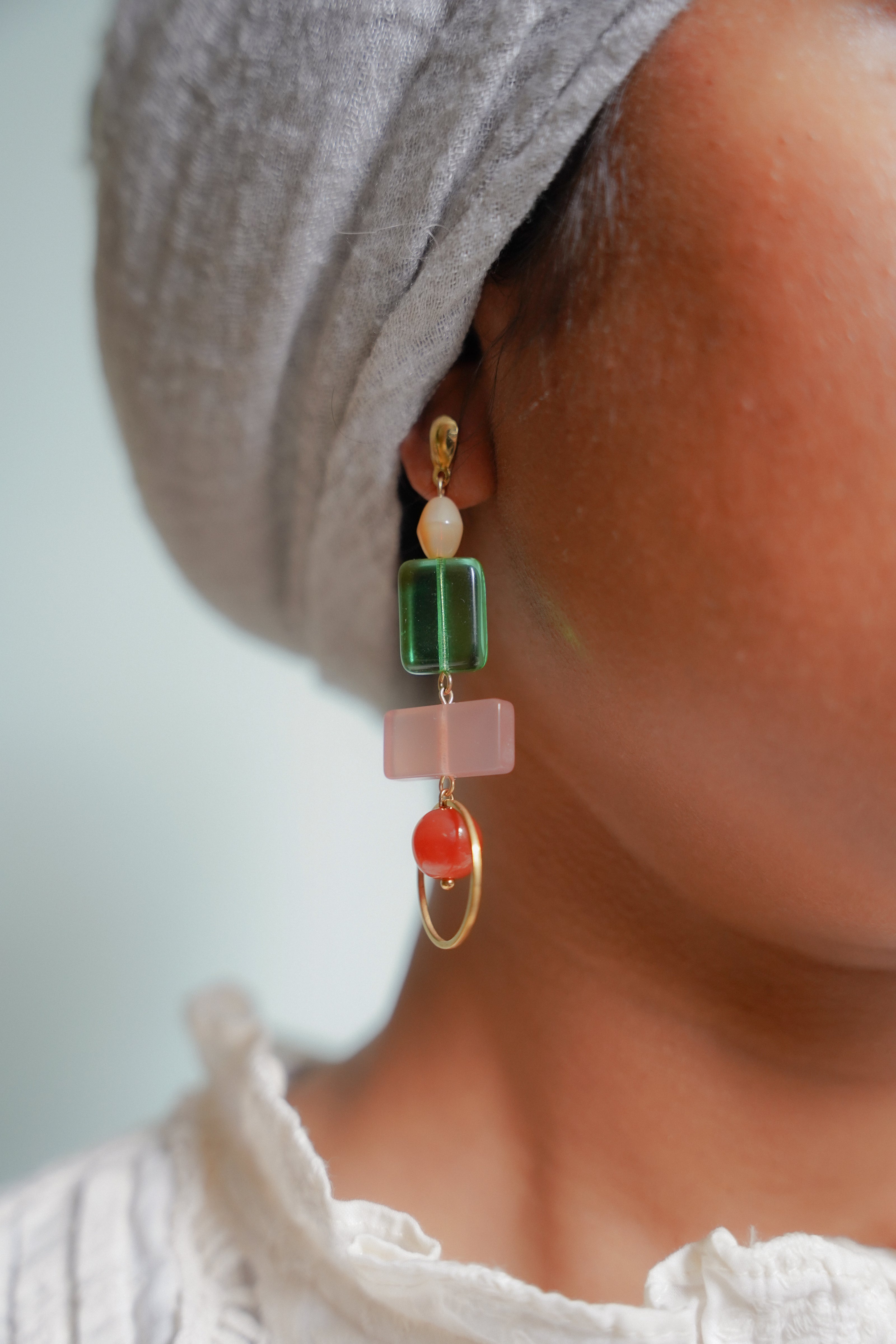 Colour Block Summer Earrings