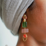 Colour Block Summer Earrings