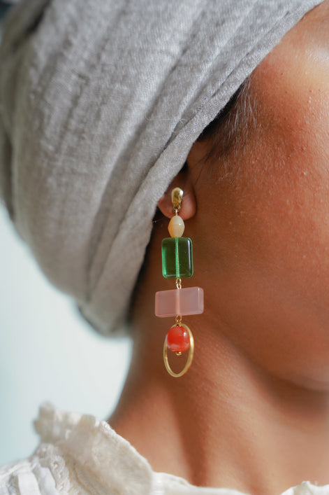 Colour Block Summer Earrings