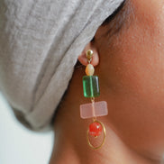 Colour Block Summer Earrings