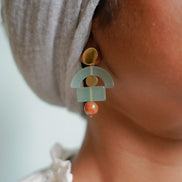 Whimsical Celadon Earrings