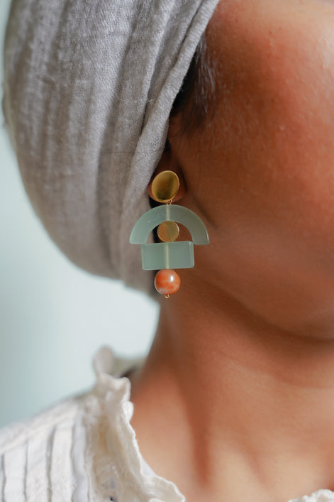 Whimsical Celadon Earrings