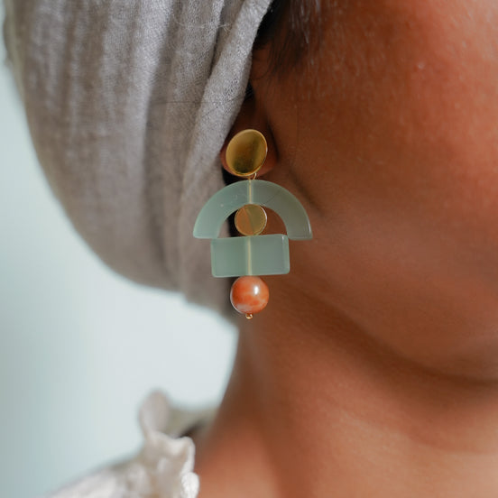 Whimsical Celadon Earrings
