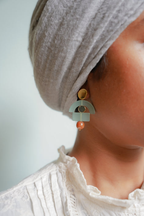 Whimsical Celadon Earrings