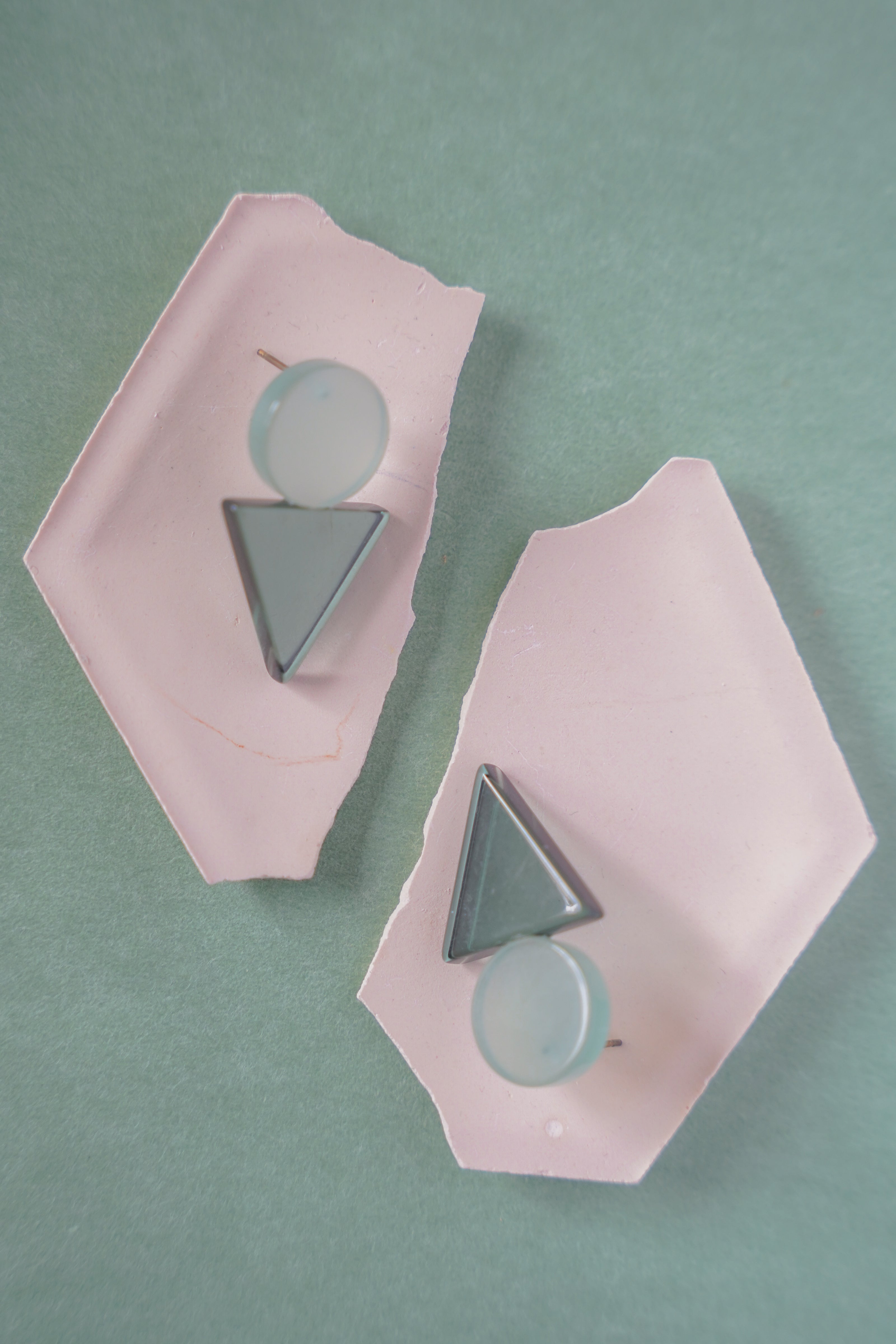 Geometric Triangle Studs