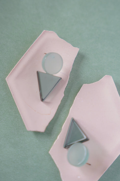 Geometric Triangle Studs