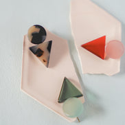 Geometric Triangle Studs