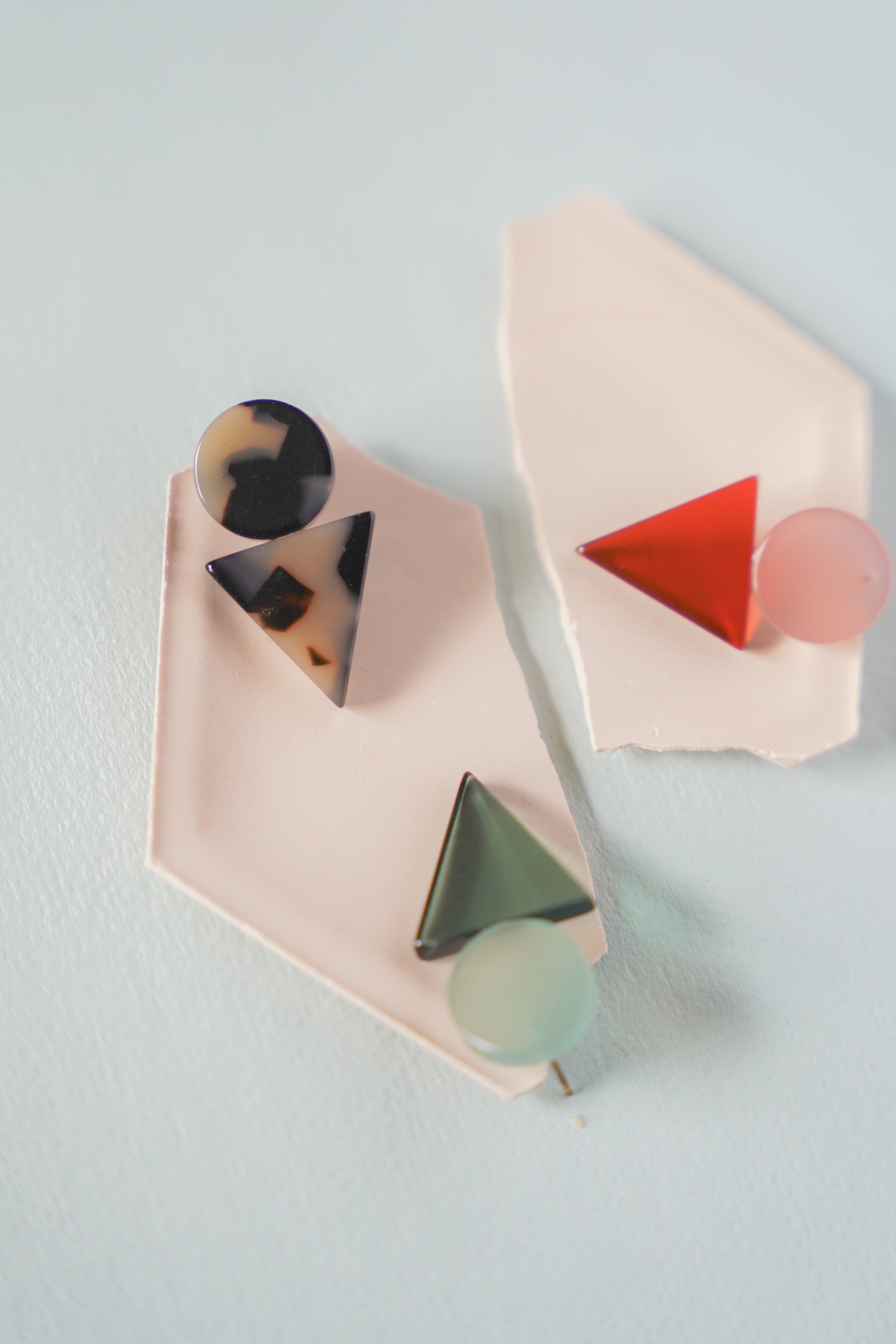 Geometric Triangle Studs