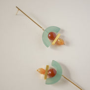 Celadon Arch Dangling Earrings