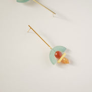Celadon Arch Dangling Earrings