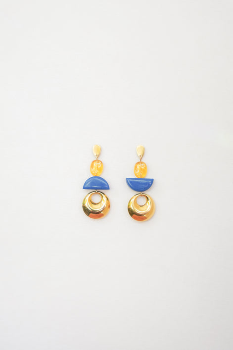 Amber & Blue Earrings