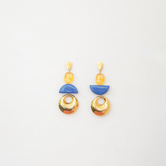 Amber & Blue Earrings