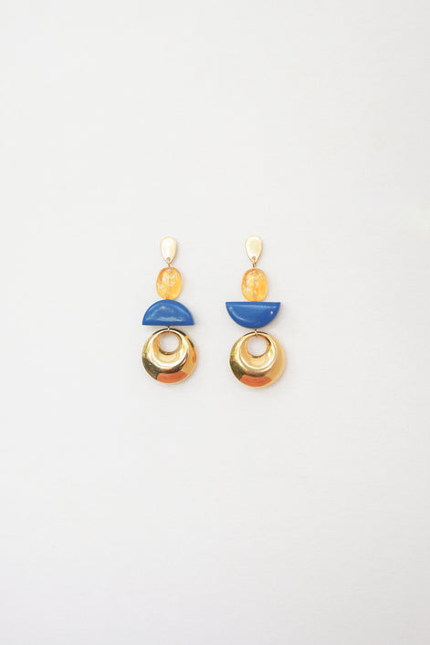 Amber & Blue Earrings