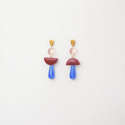 Colour Block Blue Earrings