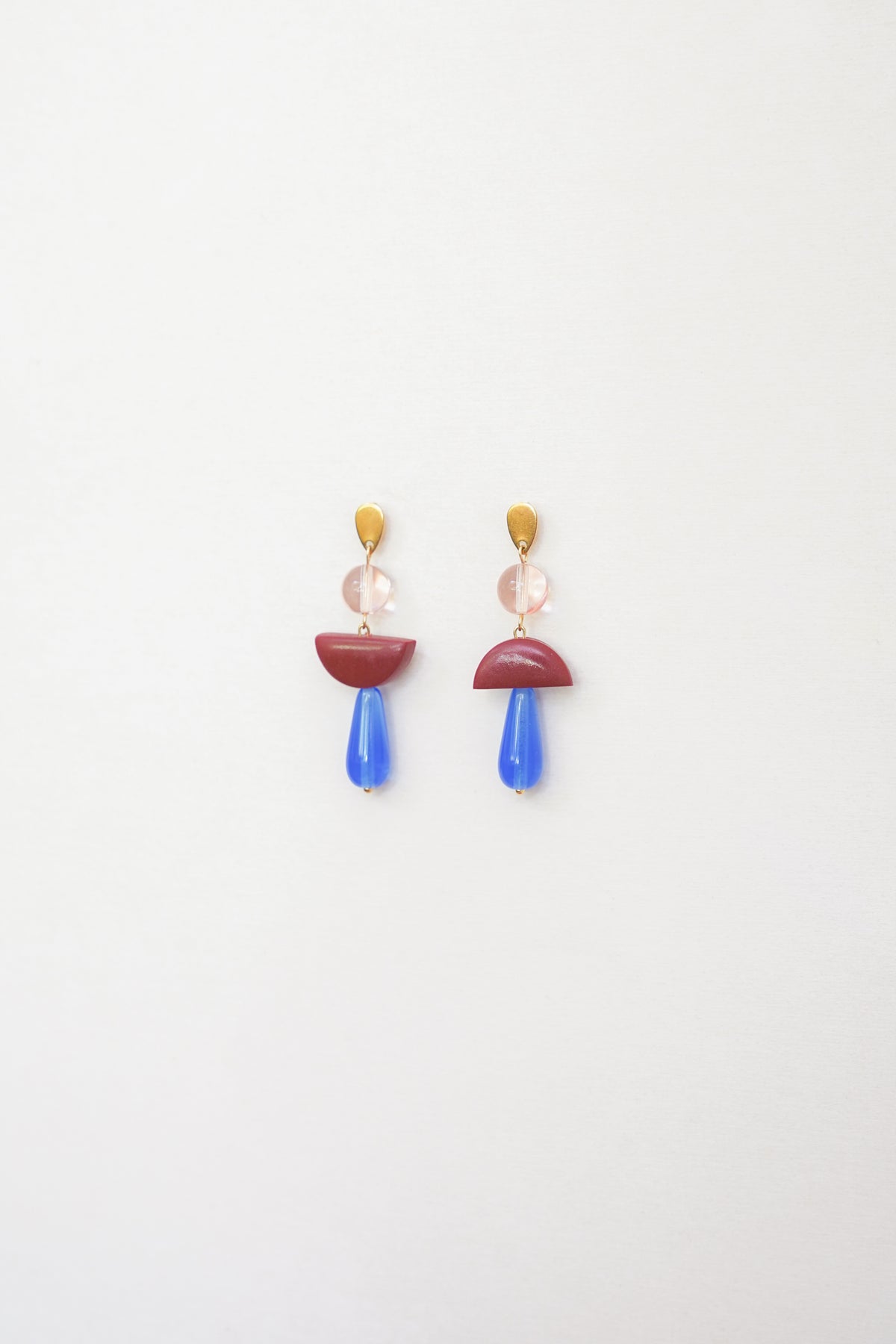 Colour Block Blue Earrings