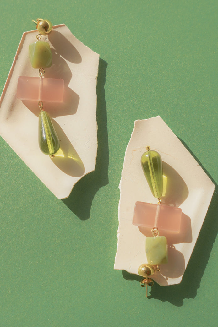 Jade Effect Earrings