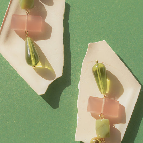 Jade Effect Earrings