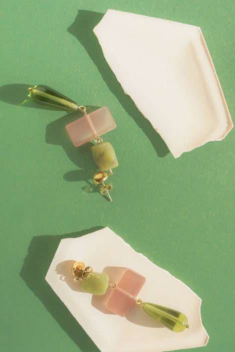 Jade Effect Earrings