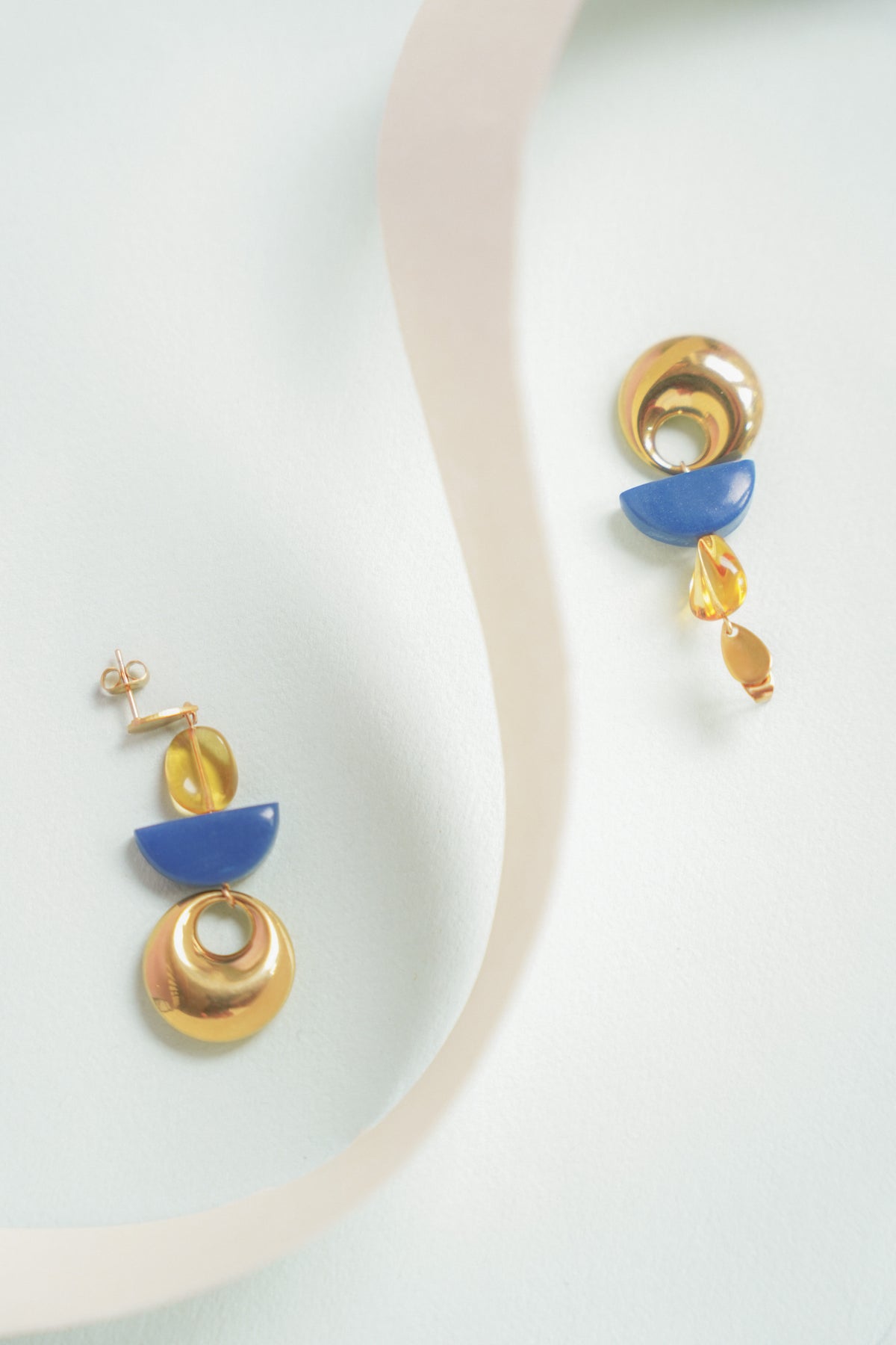 Amber & Blue Earrings