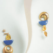Amber & Blue Earrings